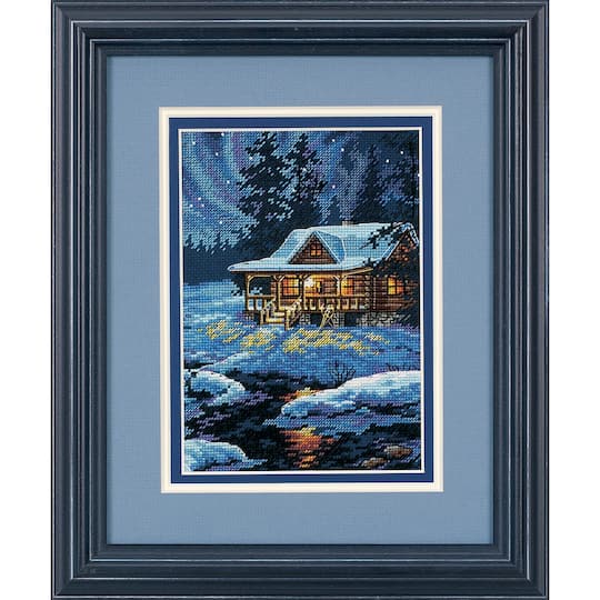 Dimensions&#xAE; Moonlit Cabin Counted Cross Stitch Kit